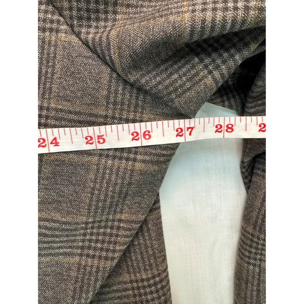 Shaquille O'Neal XLG Men 52R Brown Glen Plaid Stretch Sport Coat Blazer